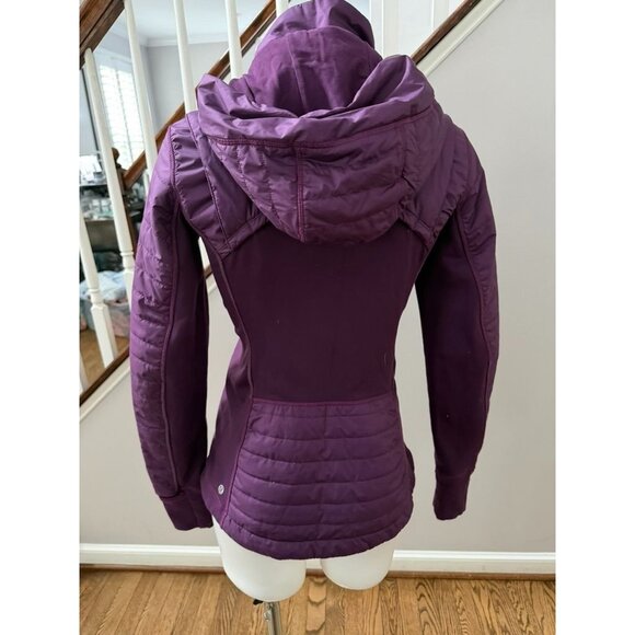 Lululemon First Mile Jacket size 4 Darkest Magenta Purple Winter Run Coat - Picture 5 of 6